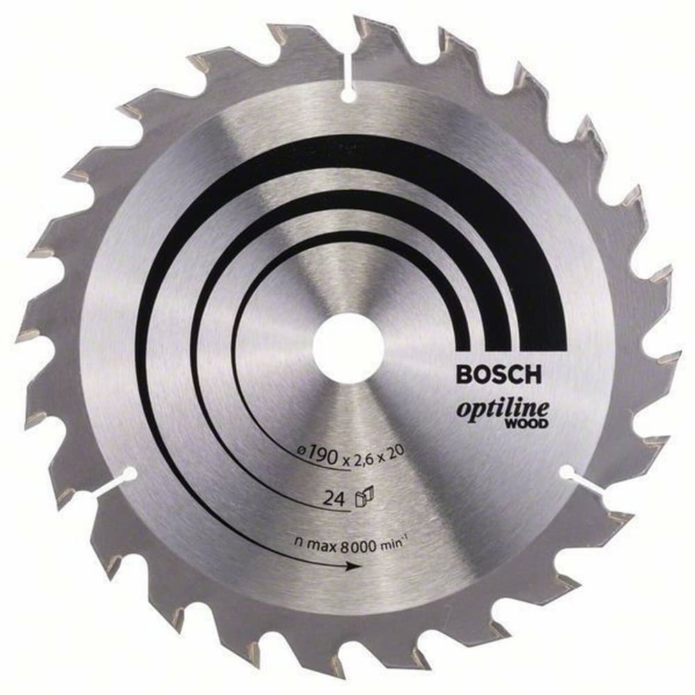BOSCH OPTİLİNE WOOD DAİRE TESTERE 190*20/1,6 MM 24 DİŞ