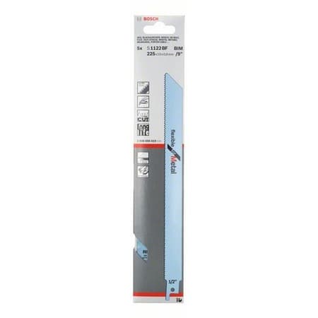 BOSCH TİLKİ KUYRUĞU BIÇAĞI S 1122 BF 225MM FLEXİBLE FOR METAL 5 Lİ