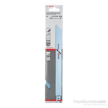 BOSCH TİLKİ KUYRUĞU BIÇAĞI S 1122 EF 225 MM FLEXİBLE FOR METAL 5 Lİ