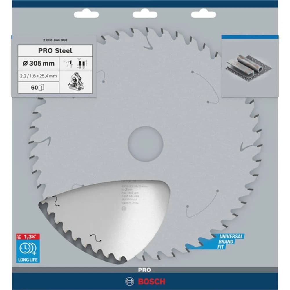 BOSCH PRO STEEL DAİRE TESTERE 305*25,40 MM 72 DİŞ (ELMAS DEMİR TESTERE)