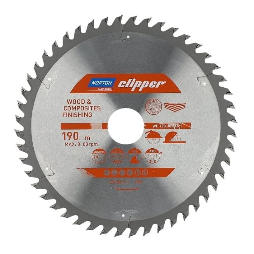 70184608095 NORTON CLIPPER WOOD & COMPOSITES ELMAS SUNTA TESTERESİ 190*30*48T
