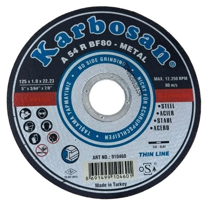 910460 KARBOSAN METAL KESİCİ DİSK İNCE 125*1,0