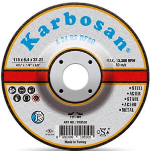 910570 KARBOSAN METAL TAŞLAMA DİSKİ BOMBELİ 180*6,4