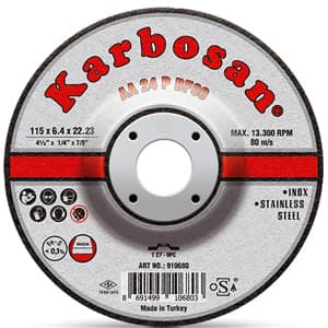 910680 KARBOSAN INOX TAŞLAMA DİSKİ BOMBELİ 115*6,4