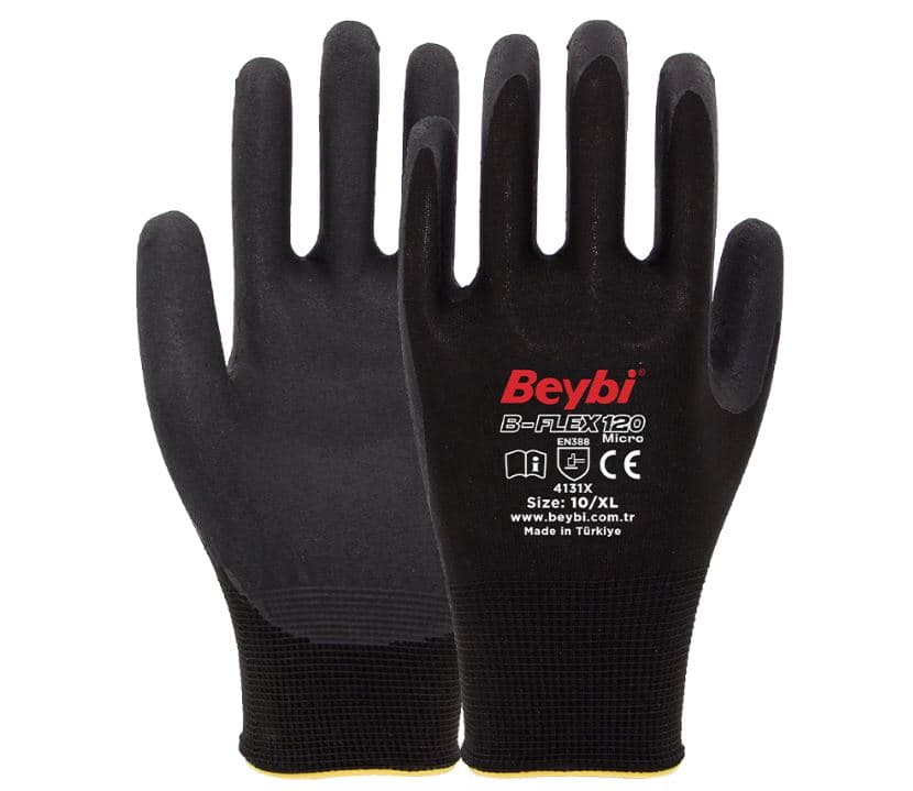 BEYBİ BFLEX120 MİKRO KÖPÜK KAPLI NİTRİL ELDİVEN NO:10