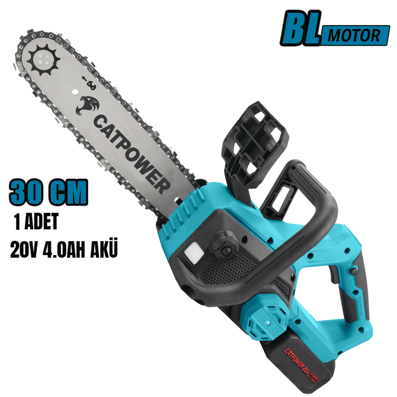 CAT1335 CATPOWER KÖMÜRSÜZ AKÜLÜ AĞAÇ KESME 30CM Lİ-İON 20V 4.0AH