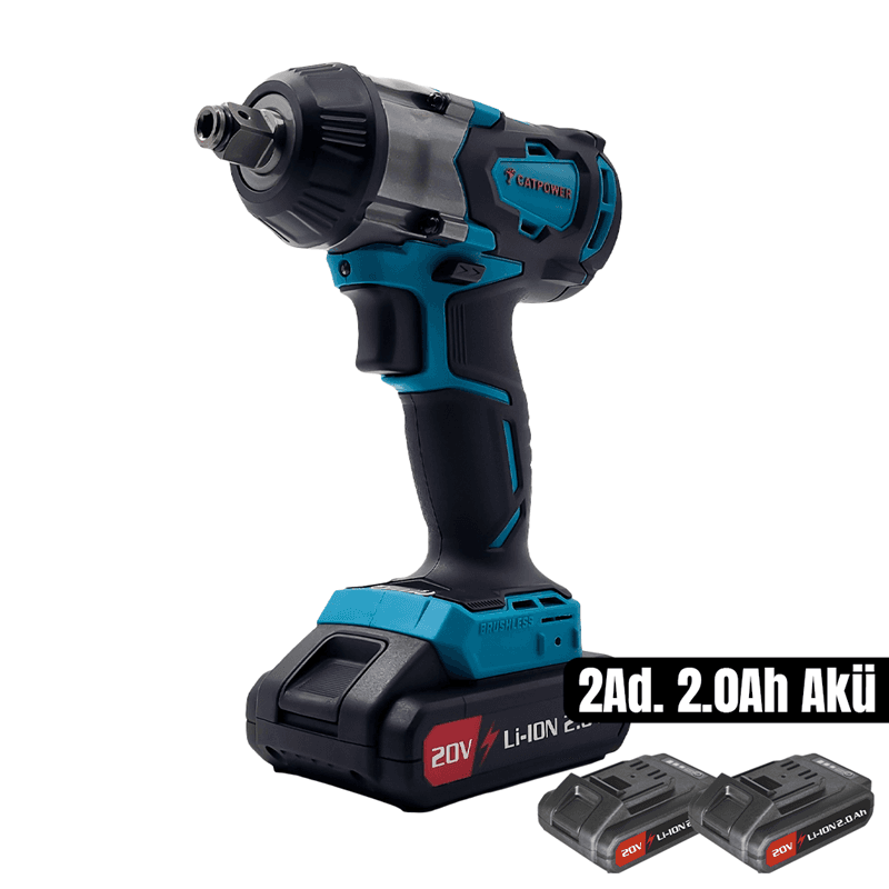 CAT4126 CATPOWER KÖMÜRSÜZ AKÜLÜ SOMUN SIKMA 1/2'' 350NM Lİ-İON 20V 2X2.0AH
