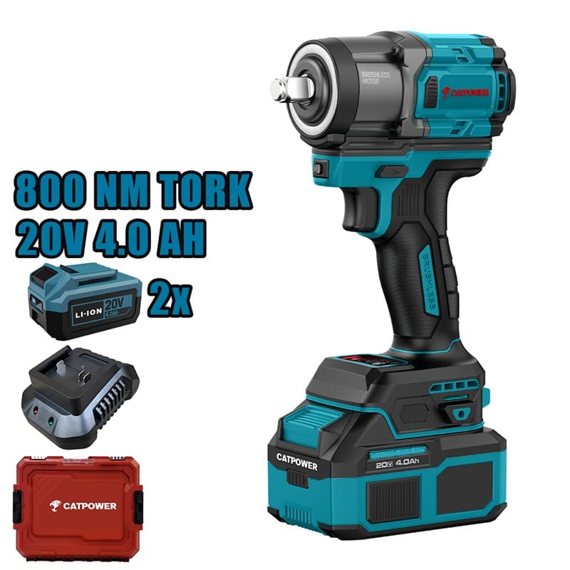 CAT4227 CATPOWER KÖMÜRSÜZ AKÜLÜ SOMUN SIKMA 1/2'' 800NM Lİ-İON 20V 4.0AH
