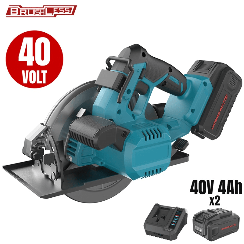 CAT4460SET CATPOWER KÖMÜRSÜZ AKÜLÜ SUNTA KESME 185 MM Lİ-İON 40V 2X4.0AH