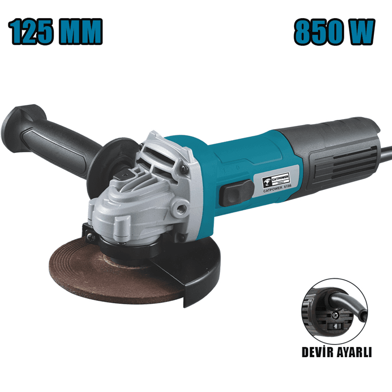 CAT6108 CATPOWER AVUÇ TAŞLAMA 125MM 850W DEVİR AYARLI