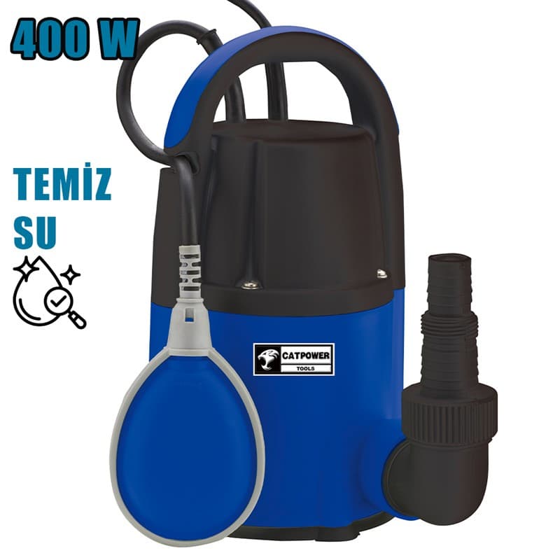 CAT671 CATPOWER TEMİZ SU DALGIÇ POMPA 7 TON 400W (SIFIRA KADAR EMİŞLİ)
