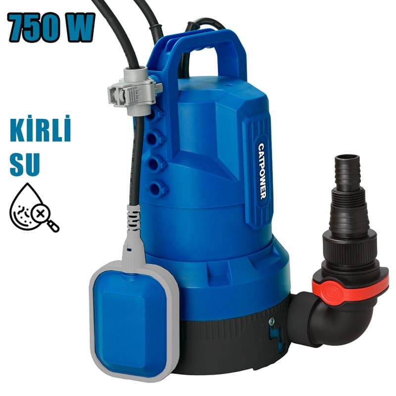 CAT674 CATPOWER DALGIÇ POMPA KİRLİ SU 750W 3 KADEME TABAN 15 TON