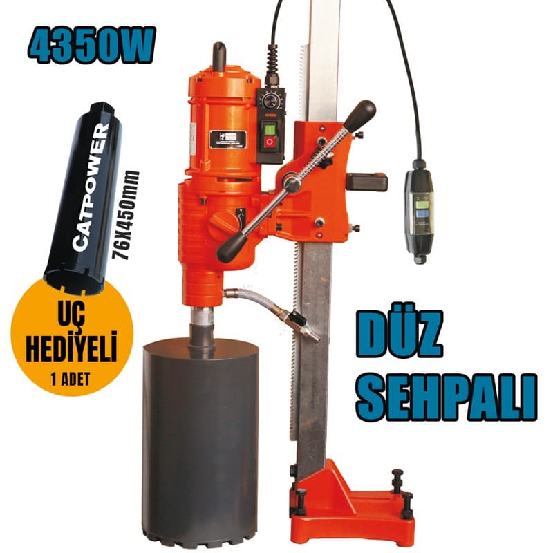 CAT9300 CATPOWER DÜZ SEHPALI KAROT MAKİNESİ 255 MM E KADAR DELER 4350W 2 VİTES