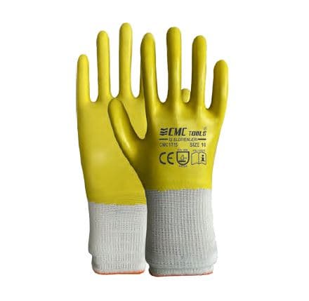 CMC1715 CMC TAM KAPLI NİTRİL ELDİVEN SARI NO:10