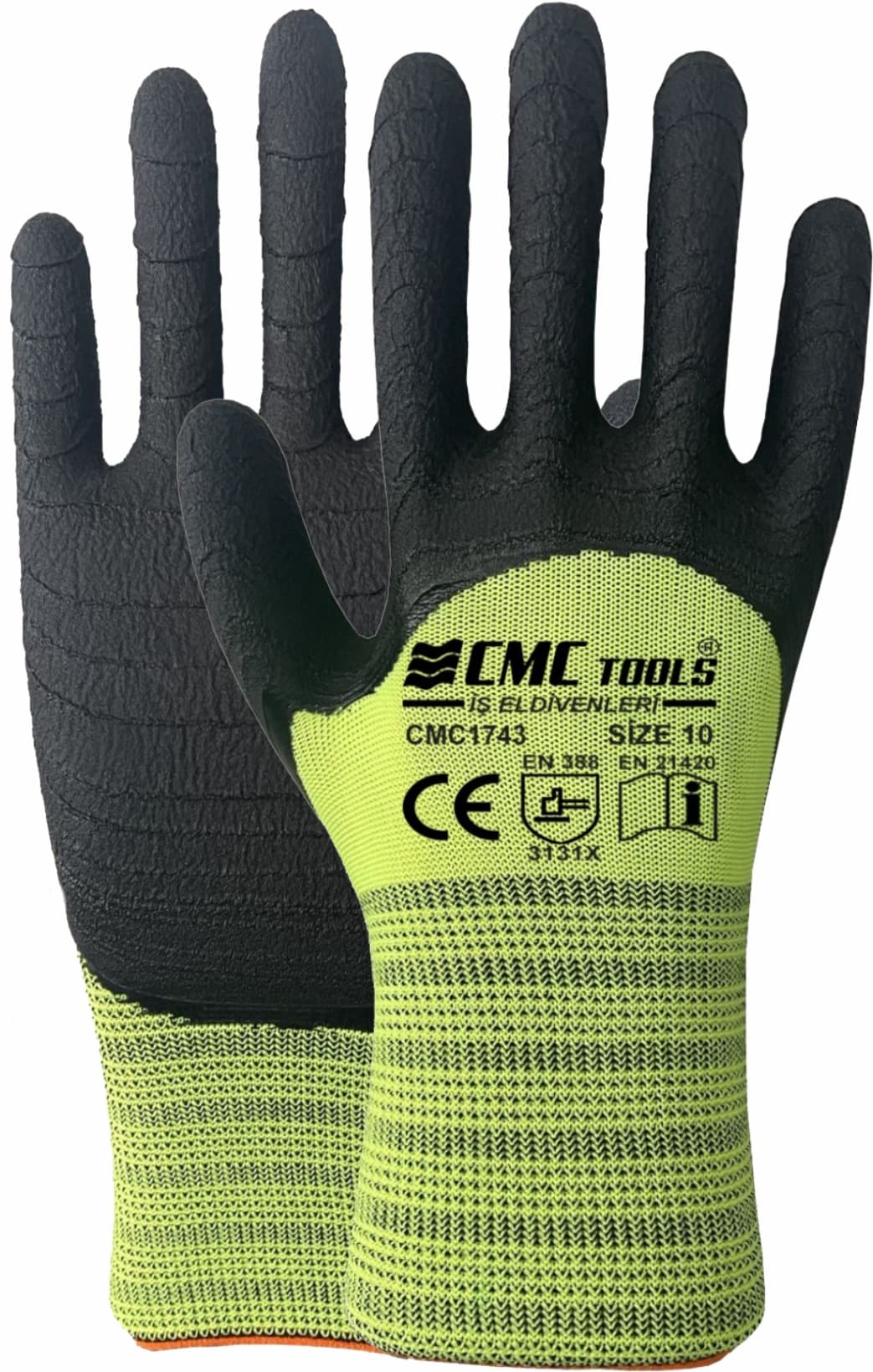 CMC1743 CMC SOFT ELDİVEN PÜTÜRLÜ 3/4 YEŞİL-SİYAH NO:10