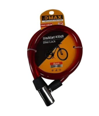 DMX4633 DMAX BİSİKLET KİLİDİ METAL BAŞLIKLI 80CM