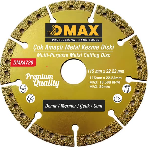 DMX4720 - CMC6085 ÇOK AMAÇLI METAL KESME DİSKİ 115MMX22-23MM