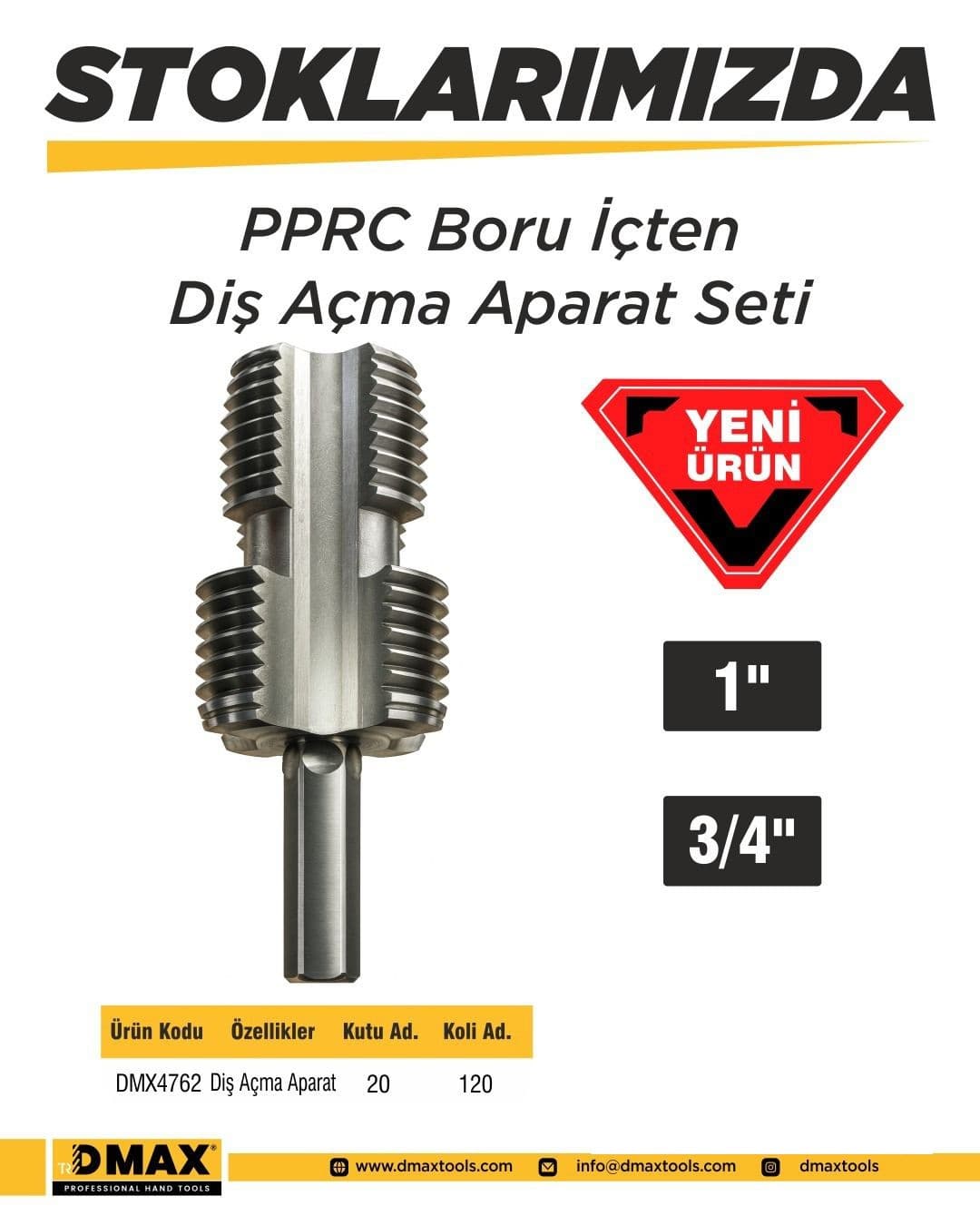 DMAX PPRC BORU İÇTEN DİŞ AÇMA APARATI