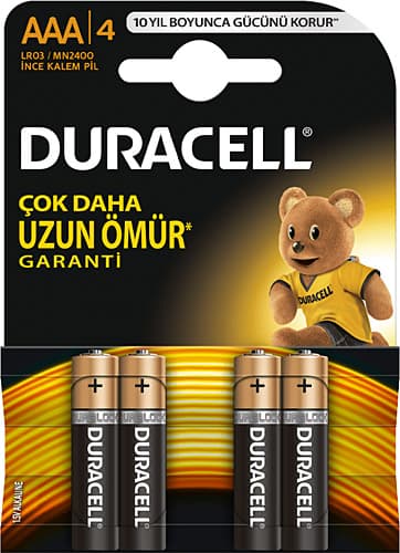 DP001 DURACELL İNCE PİL ADET (4 LÜ AMBALAJ)