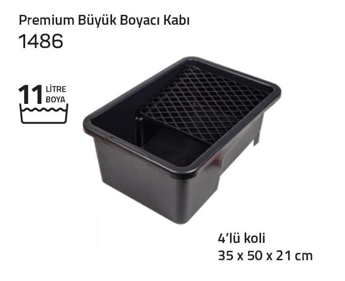 1486 PREMİUM BÜYÜK BOYACI KABI 35X50X21 CM 11 LT