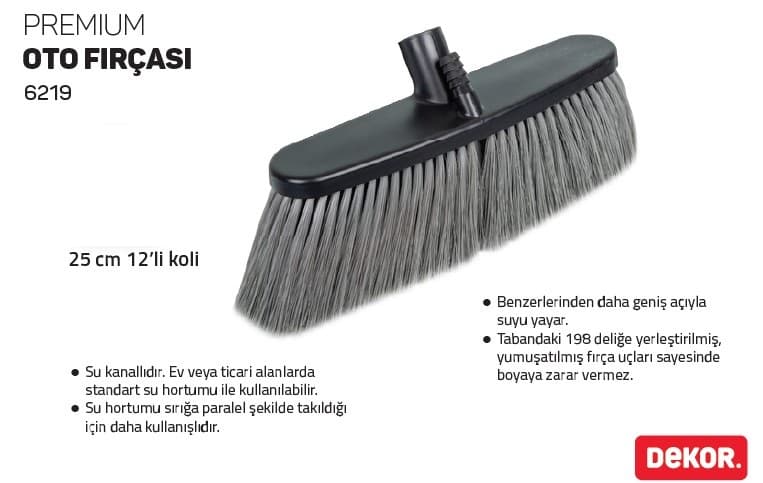 6219 PREMİUM OTO YIKAMA FIRÇASI 25 CM
