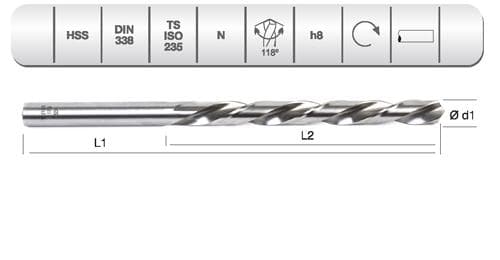 E00002102100 EVAR TAŞLANMIŞ HSS MATKAP UCU DIN 338 RN 21MM