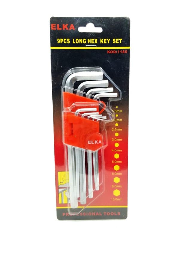 ELKUDAS ELKA UZUN DÜZ ALLEN SETİ 9 PCS