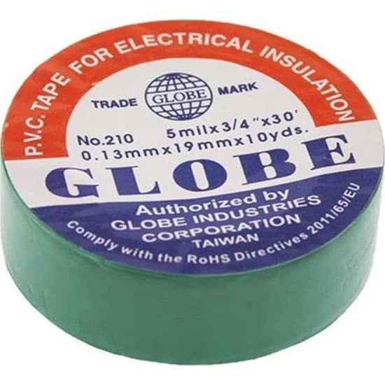 GLOBE ELEKTRİK İZOLASYON BANDI YEŞİL 19MM*10 YRD