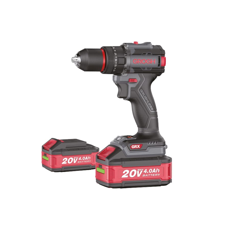 GRX2022-4-BMC GROGH AKÜLÜ DARBELİ MATKAP 13MM 65NM 20V-2X4.0AH
