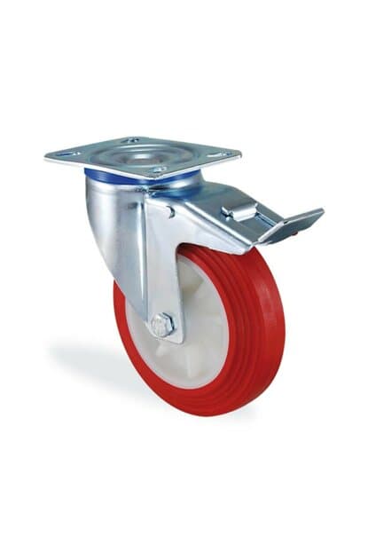 KAMA POLİÜRETAN KAPLI FRENLİ TEKER 125 MM
