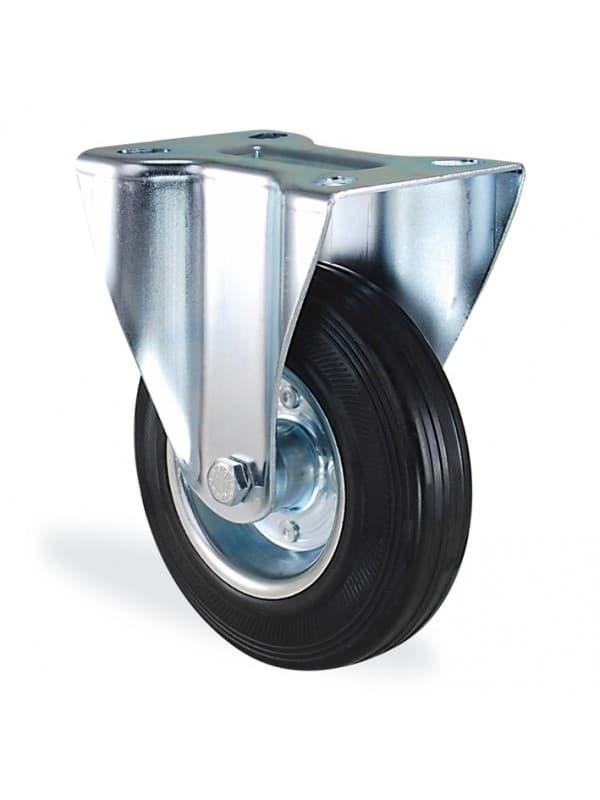 KAMA LASTİK KAPLI SABİT TEKER 100 MM