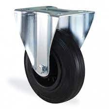 KAMA LASTİK KAPLI SABİT TEKER 200 MM