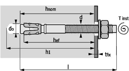 KLİPSLİ ÇELİK DÜBEL M12*110 MM