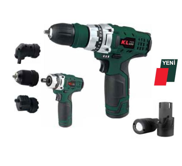 KLNM1020S 10.8V 2.0AH ŞARJLI DARBESİZ MATKAP 3 PARÇA SETLİ  KL-PRO