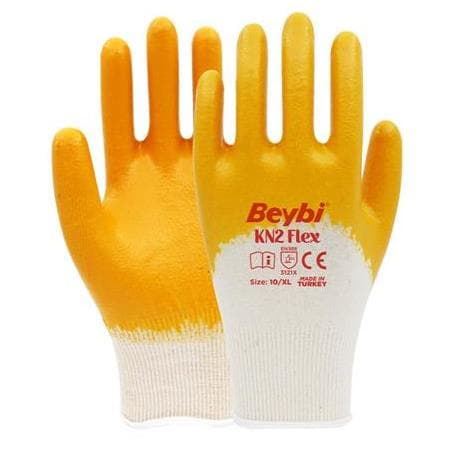 BEYBİ KN2FLEX NİTRİL SARI ELDİVEN NO:10