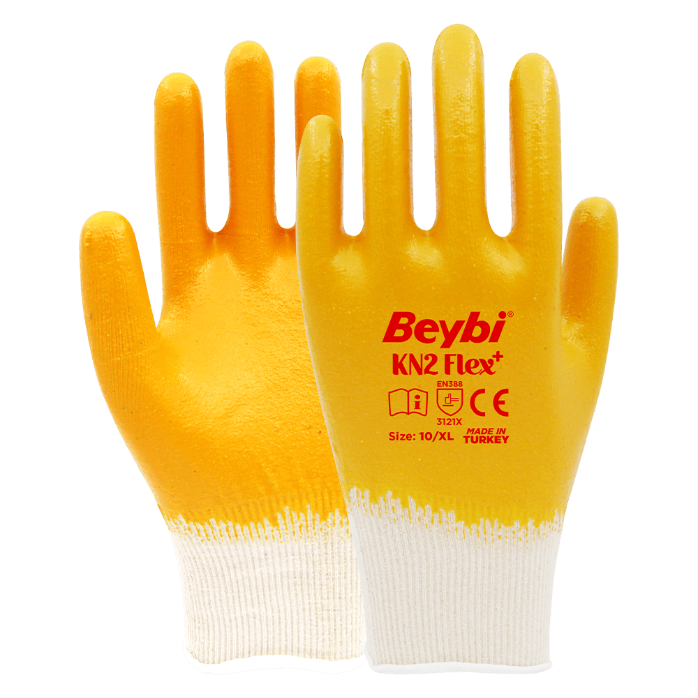 BEYBİ KN2 FLEX PLUS NİTRİL ELDİVEN SARI NO:9