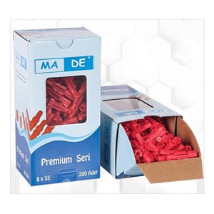 MADE PREMİUM KIRMIZI DÜBEL 8 MM (200 ADET)