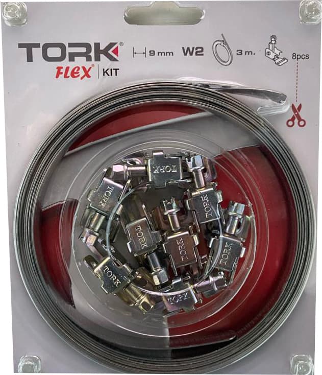 MRK903 TORK METAL RULO KİT 9MM*3MT  9 MM (3 MT KELEPÇE+8 AD KLİPS)