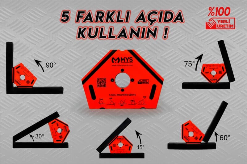 MKG-201 HEINZ LINEAR 5 AÇILI MANYETİK KAYNAK GÖNYESİ