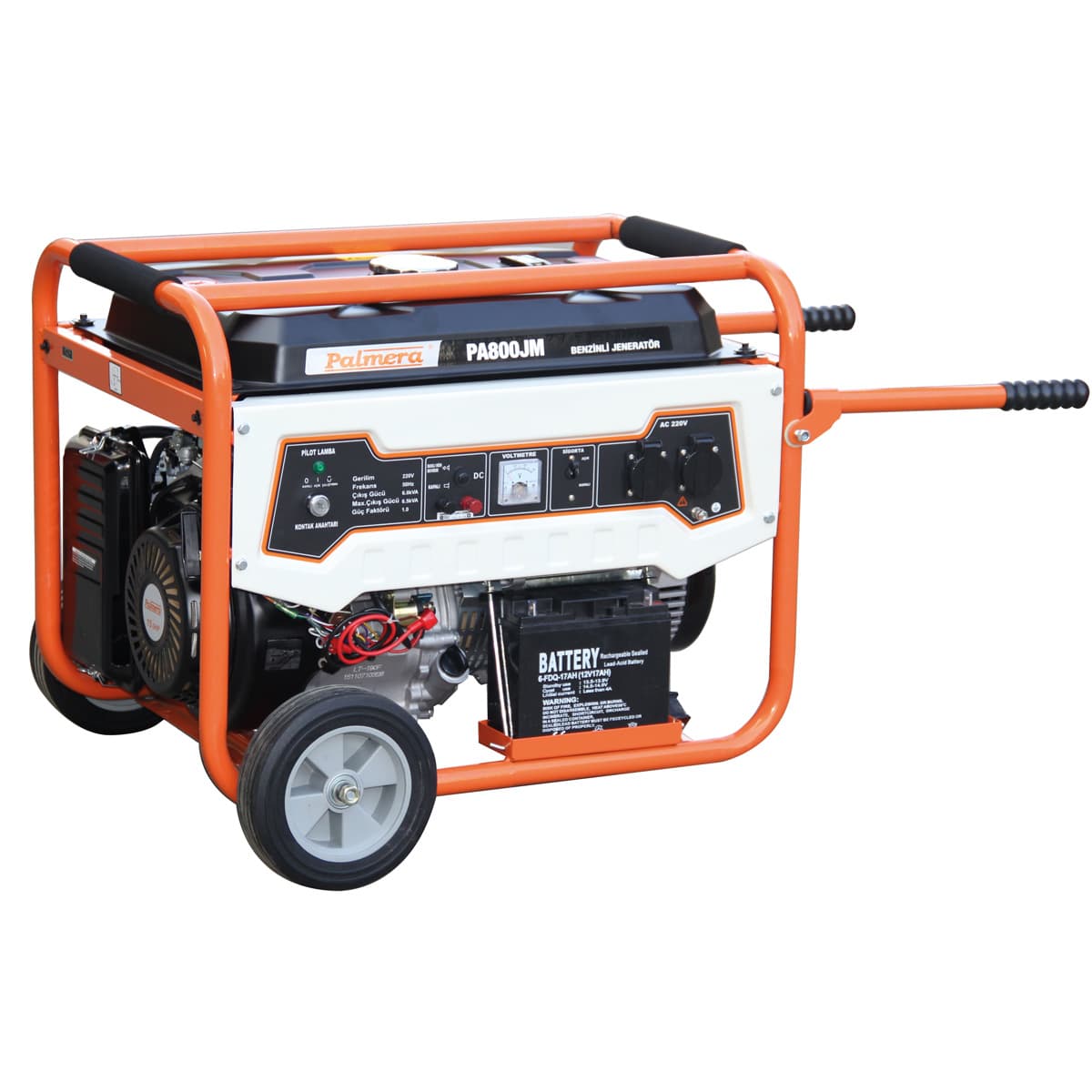 PA800JM5 PALMERA EUR5 BENZİNLİ JENERATÖR MONOFAZE 220V 8,12 KVA / 6 KW MARŞLI