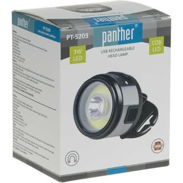 PT5203 PANTHER ŞARJLI KAFA FENERİ 800LM