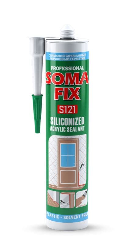 S128 SOMAFIX AKRİLİK SİLİKONİZE MASTİK ANTRASİT 500 GR