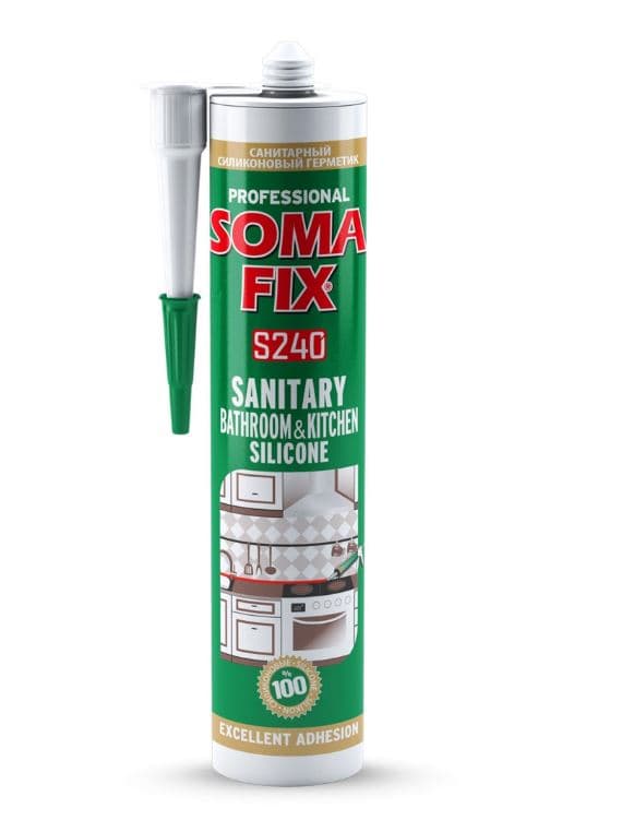 S241 SOMAFIX BANYO-MUTFAK SİLİKONU BEYAZ 280 ML-320 GR