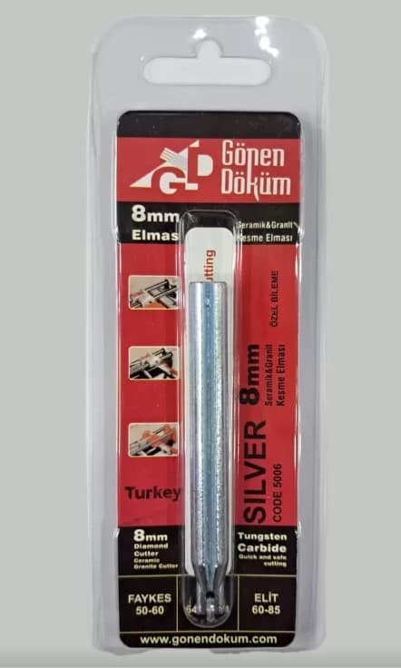 GÖNEN SILVER YEDEK ELMAS UÇ 8 MM (RUBI SERAMİK KESMELERE UYGUMLU)