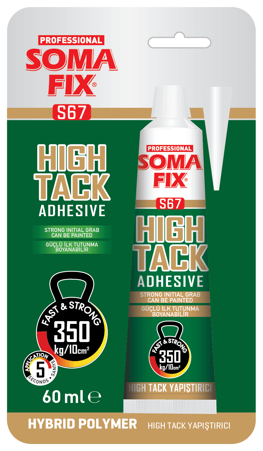 S67 SOMAFIX HIGH TACK-HYBRID POLYMER TÜP YAPIŞTIRICI 60 ML