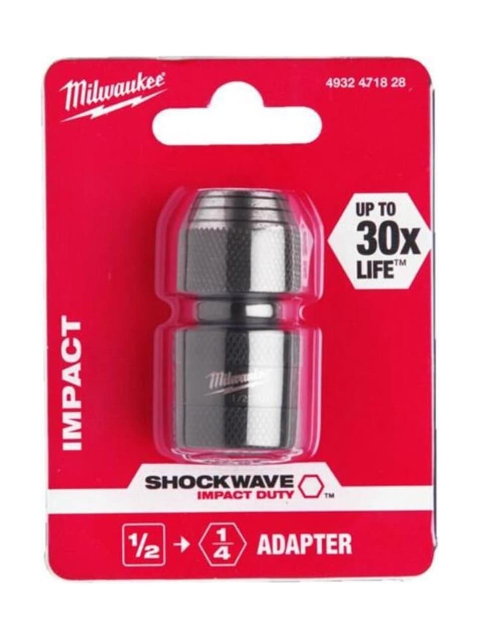 MILWAUKEE BİTS UÇ ADAPTÖRÜ 1/2 SDDEN 1/4 GEÇİŞ SHOCKWAVE