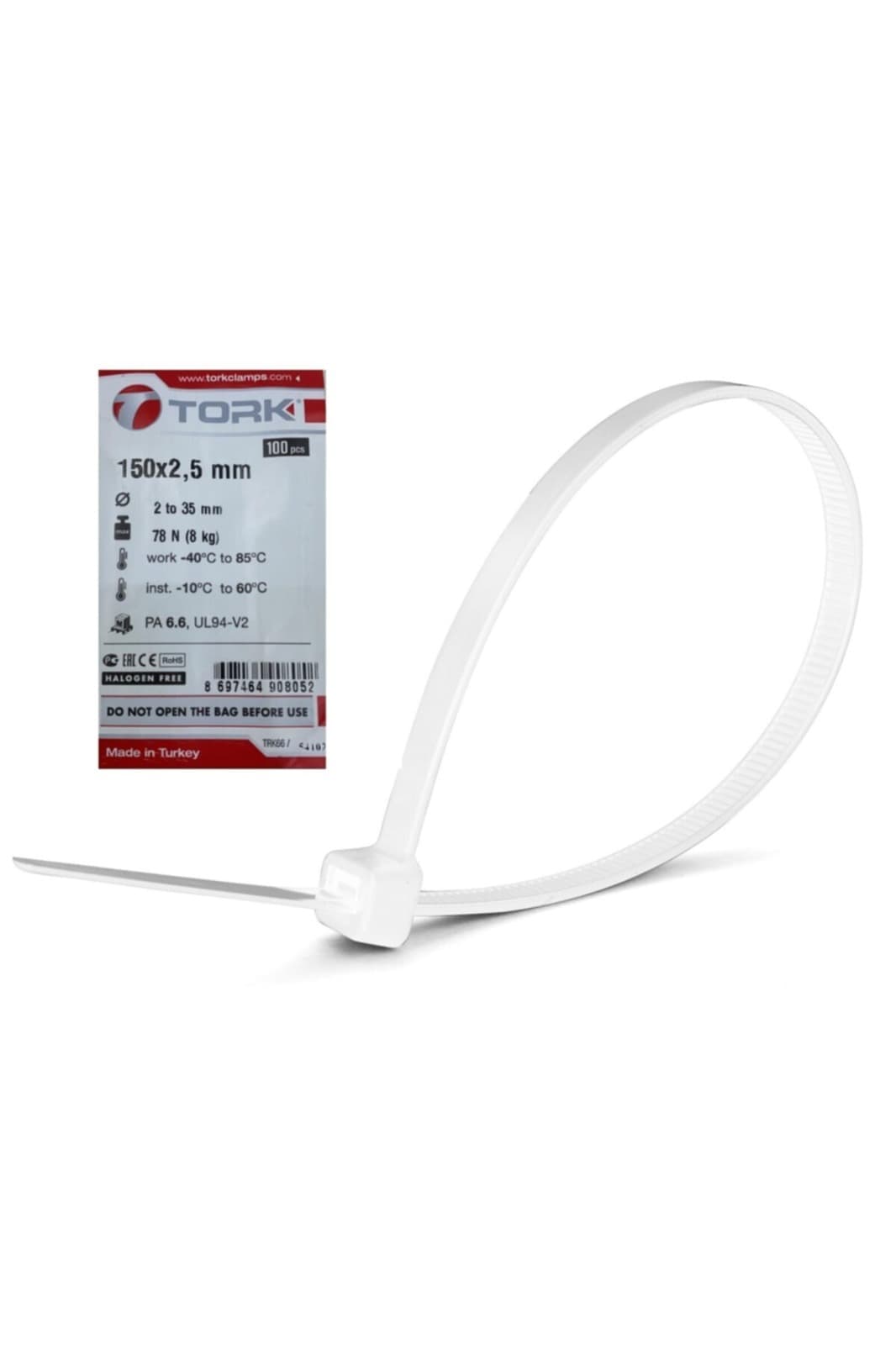 TORK KABLO BAĞI ( CIRT KELEPÇE ) 7,5*370 (100 ADET)