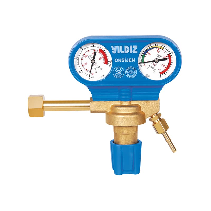 YILDIZ GAZ BASINÇ DÜŞÜRÜCÜ OKSİJEN G3/4" 0-10 BAR