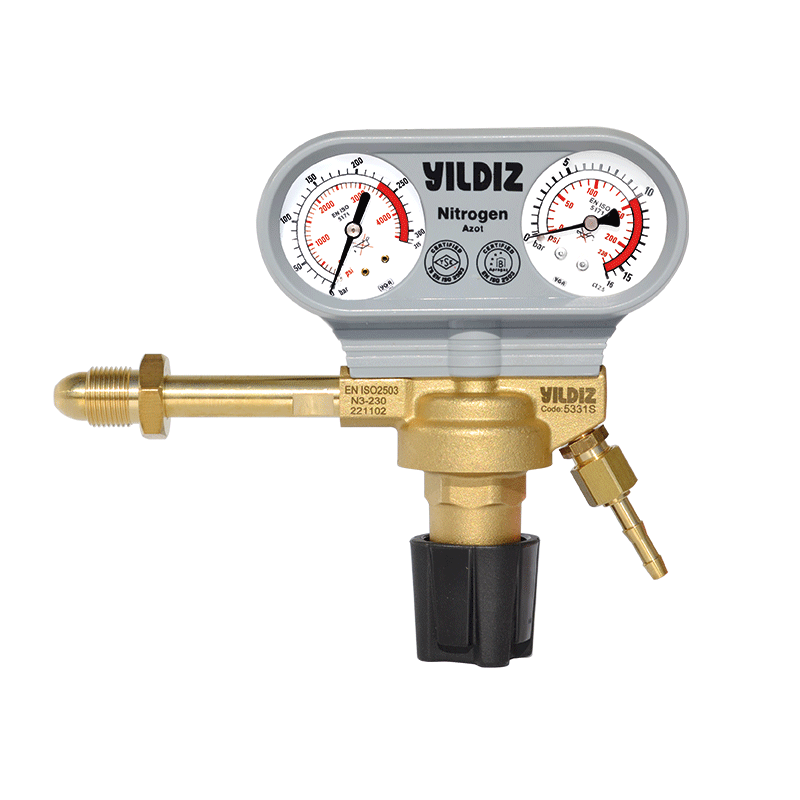 YILDIZ GAZ BASINÇ DÜŞÜRÜCÜ AZOT G5/8'' DIŞ 0-10 BAR