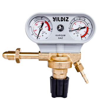 YILDIZ GAZ BASINÇ DÜŞÜRÜCÜ MANOMETRELİ KARIŞIM GAZ G5/8'' DIŞ 21L/M